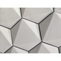 Glossy Pure Cement White Marble 3D Hexagon Tile 2′′ Hexagon Marble Mosaic